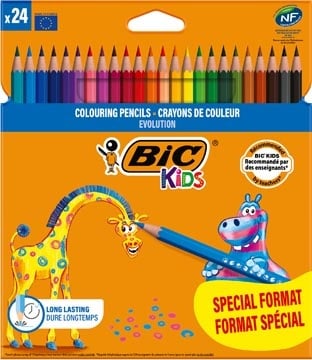 Bic Kids Bic Kids kleurpotlood Evolution, blister van 18 + 6 gratis
