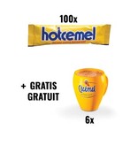 Hotcémel Actie Hotcemel: 1 x Hotcemel chocoladepoeder, 30g, pak van 100 (Ref. 46820) + GRATIS 1 x pak van 6 tassen