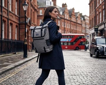 DONAU Donau Travel rugzak London, 18 l, 15,6 inch, grijs