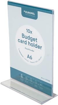 Europel Europel folderhouder Budget, met T-voet, ft A6, staand, pak van 10 stuks