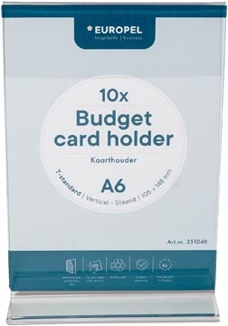 Europel Europel folderhouder Budget, met T-voet, ft A6, staand, pak van 10 stuks