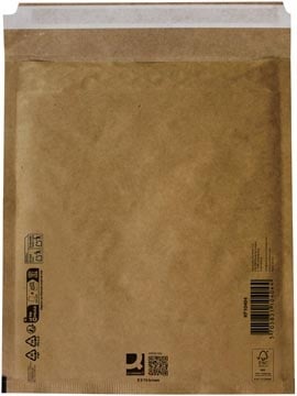 Q-CONNECT Q-CONNECT luchtkussenenveloppen, bruin, 5-E, 240 x 275 mm, doos van 100 stuks