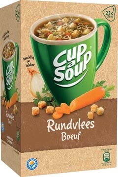 Cup A Soup Knorr Cup-a-Soup rundvlees, pak van 21 zakjes