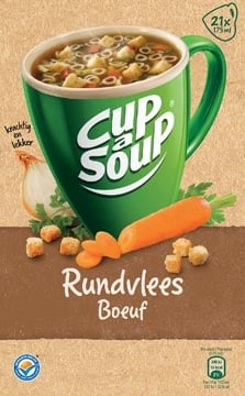 Cup A Soup Knorr Cup-a-Soup rundvlees, pak van 21 zakjes