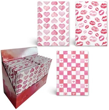 Merkloos Notitieboek Love, A5, 80 vel, gelijnd — levering per 12
