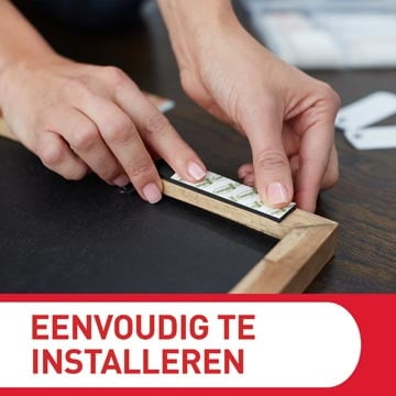 Command Command fotolijststrip, medium, draagvermogen 5 kg, zwart, blister van 8 stuks
