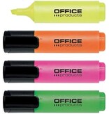 Office Products OFFICE products markeerstift, 2 - 5 mm, geassorteerde kleuren, etui van 4 stuks