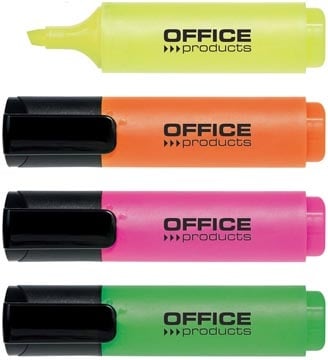 Office Products OFFICE products markeerstift, 2 - 5 mm, geassorteerde kleuren, etui van 4 stuks