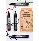 Artline Artline permanent marker Drysafe 190 Eco-Green, 2-5 mm, schuine punt, assortie, blister van 4 stuks