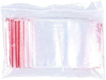 Office Products OFFICE products gripsealzakje, transparant, pak van 100 stuks, 70 x 100 mm