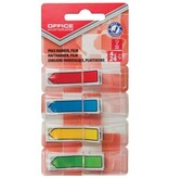 Office Products OFFICE products index, 12 x 43 mm, geassorteerde kleuren, blister van 4 x 24 tabs