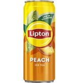 Lipton Ice Tea Lipton Ice Tea Peach frisdrank, niet bruisend, sleek blik van 33 cl, pak van 24 stuks
