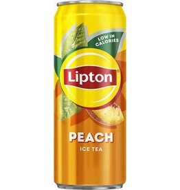 Lipton Ice Tea Lipton Ice Tea Peach frisdrank, niet bruisend, sleek blik van 33 cl, pak van 24 stuks