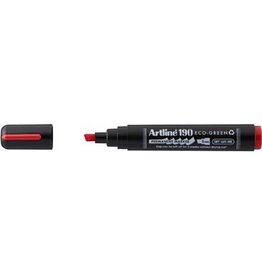 Artline Artline permanent marker Drysafe 190 Eco-Green, 2-5 mm, schuine punt,  rood
