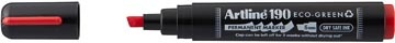 Artline Artline permanent marker Drysafe 190 Eco-Green, 2-5 mm, schuine punt,  rood