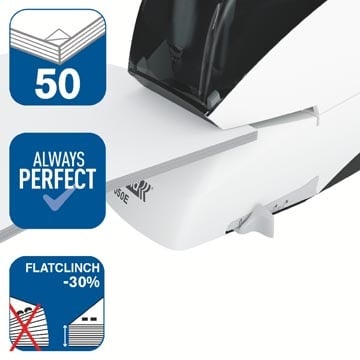 Rapid Rapid elektrische nietmachine R5050e, 50 blad, wit/zwart