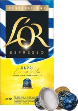 Douwe Egberts Douwe Egberts L'Or Destinations koffiecapsules, Capri, pak van 10 stuks