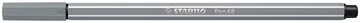 Stabilo STABILO Pen 68 viltstift, grijs — levering per 10