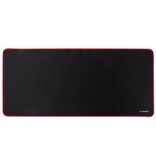 Q-CONNECT Q-CONNECT bureauonderlegger en muismat, ft 90 x 40 cm, zwart met rode rand