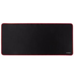 Q-CONNECT Q-CONNECT bureauonderlegger en muismat, ft 90 x 40 cm, zwart met rode rand