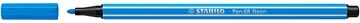 Stabilo STABILO Pen 68 viltstift, neon blauw — levering per 10