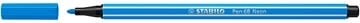 Stabilo STABILO Pen 68 viltstift, neon blauw