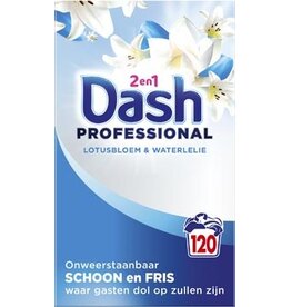 Dash Dash Professional 2 in 1 Formula Lotusbloem & Waterlelie waspoeder, doos van 6,6 kg, 120 wasbeurten