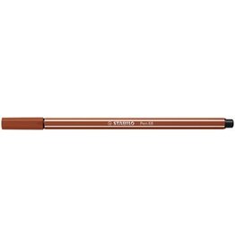 Stabilo STABILO Pen 68 viltstift, rood-bruin — levering per 10