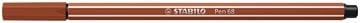 Stabilo STABILO Pen 68 viltstift, rood-bruin
