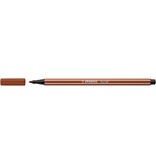 Stabilo STABILO Pen 68 viltstift, rood-bruin — levering per 10