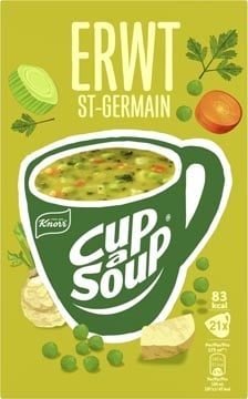 Cup A Soup Knorr Cup-a-Soup erwt, pak van 21 zakjes