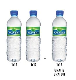ACTIE VALVERT: 2 + 1 GRATIS: Valvert water, fles van 33 cl, pak van 12 stuks (ref. 53816)