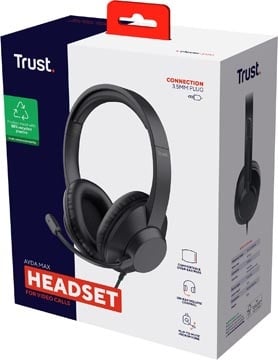 Trust Trust Ayda Max Headset, over ear, 3,5 mm aansluiting