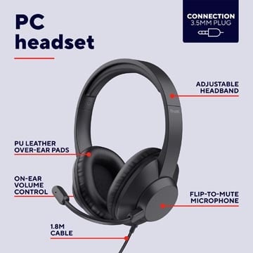 Trust Trust Ayda Max Headset, over ear, 3,5 mm aansluiting