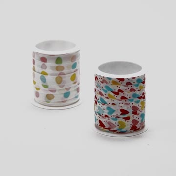 Merkloos Inpaklint hartjes en bolletjes, 10 mm x 10 m