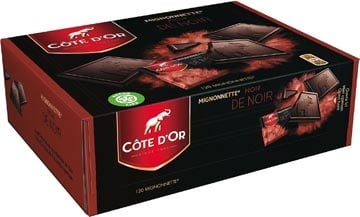 Côte d'Or Côte d'Or chocolade Mignonnette, zwart van zwart, doos van 120 stuks