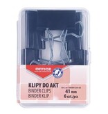 Office Products OFFICE products foldbackclip, zwart, 41 mm, plastic doos van 6 stuks