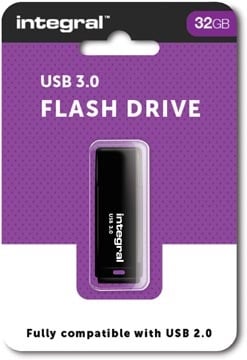 Integral Integral Black USB stick 3.0, 32 GB, zwart