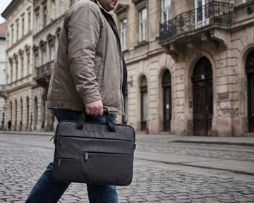 DONAU Donau Travel laptoptas Budapest, 3 l, 14 inch, grijs