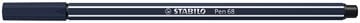 Stabilo STABILO Pen 68 viltstift, marineblauw — levering per 10