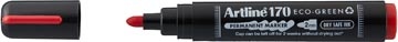 Artline Artline permanent marker Drysafe 170 Eco-Green, 2 mm, ronde punt, rood