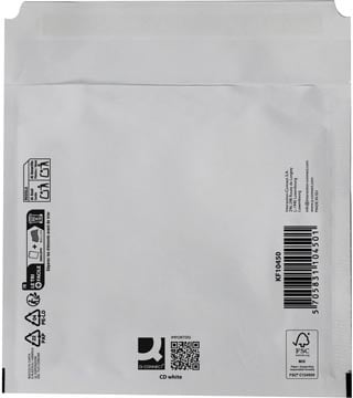 Q-CONNECT Q-CONNECT luchtkussenenveloppen, wit, CD, 200 x 175 mm, doos van 100 stuks