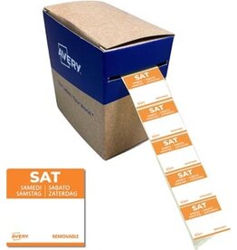 Avery Avery etiketten voedselcodering, HACCP, zaterdag, ft 25 x 25 mm, dispenser van 1000 stuks