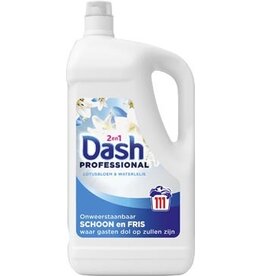 Dash Dash Professional 2 in 1 Formula Lotusbloem & Waterlelie wasmiddel, fles van 4,995 liter, 111 wasbeurten
