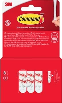 Command Command kleefstrips klein, blister van 8 stuks