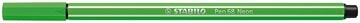Stabilo STABILO Pen 68 viltstift, neon groen — levering per 10