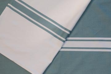 Merkloos Handdoek Payton, ft 50 x 70 cm, gestreept, minéral, pak van 6 stuks