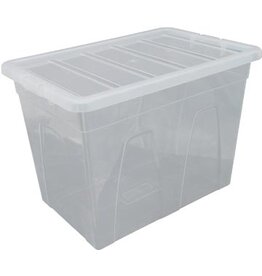 Whitefurze Whitefurze Spacemaster opbergdoos 64 liter, pak van 3 stuks, transparant