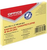 Office Products OFFICE products memoblok, 76 x 101 mm, 100 vel, geel