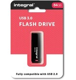 Integral Integral Black USB stick 3.0, 64 GB, zwart